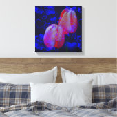Blauer Himmel und rosafarbene Tulpen Kunst Leinwanddruck (Insitu (Schlafzimmer))