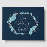 Blauer Himmel und Rose Gold-Hochzeitmonographie