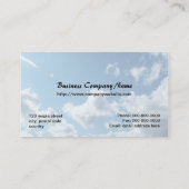 blauer Himmel und weiße Baumwoll-Wolken Visitenkarte (Rückseite)