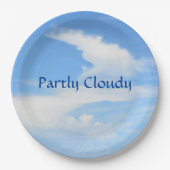 Blauer Himmel und weiße Wolke individuell einstell Pappteller (Vorderseite)