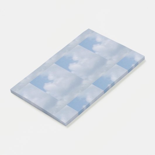 Blauer Himmel und weiße Wolke Post-it Klebezettel (angewinkelt)