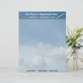 Blauer Himmel und weiße Wolken. Briefkopf (Stehend Vorderseite)