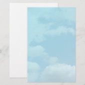 Blauer Himmel und weiße Wolken Briefpapier (Vorne/Hinten)