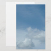 Blauer Himmel und weiße Wolken Briefpapier (Vorne/Hinten)