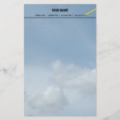 Blauer Himmel und weiße Wolken. Briefpapier (Vorderseite)