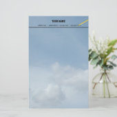 Blauer Himmel und weiße Wolken. Briefpapier (Stehend Vorderseite)