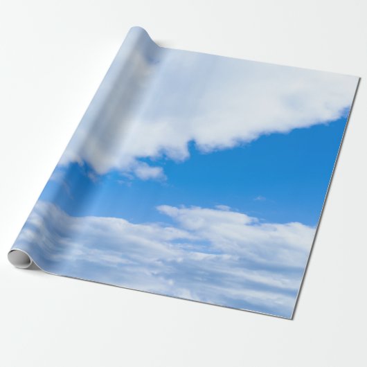 Blauer Himmel und weiße Wolken Geschenkpapier (Ungerollt)