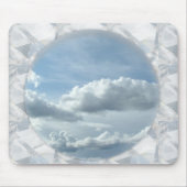 Blauer Himmel und weiße Wolken im Rahmen Mousepad (Vorne)