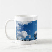 Blauer Himmel und weiße Wolken Kaffeetasse (Links)