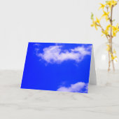 Blauer Himmel und weiße Wolken Karte (Gelbe Blume)