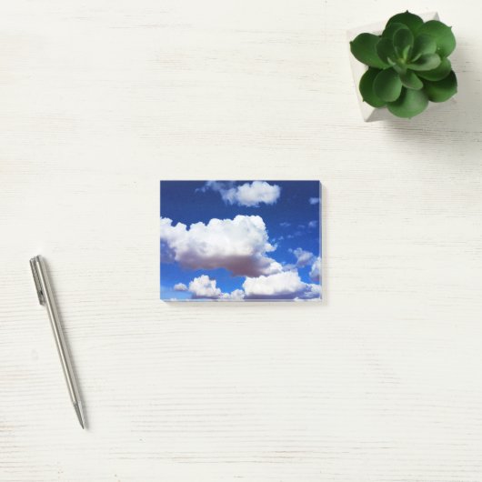 Blauer Himmel und weiße Wolken Post-it Klebezettel (Büro)