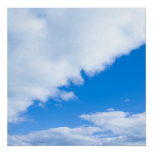 Blauer Himmel und weiße Wolken Poster (Vorderseite)