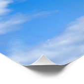 Blauer Himmel und weiße Wolken Poster (Ecke)