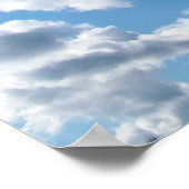 Blauer Himmel und weiße Wolken Poster (Ecke)