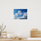 Blauer Himmel und weiße Wolken Poster (Küche)