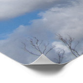 Blauer Himmel und weiße Wolken Poster (Ecke)