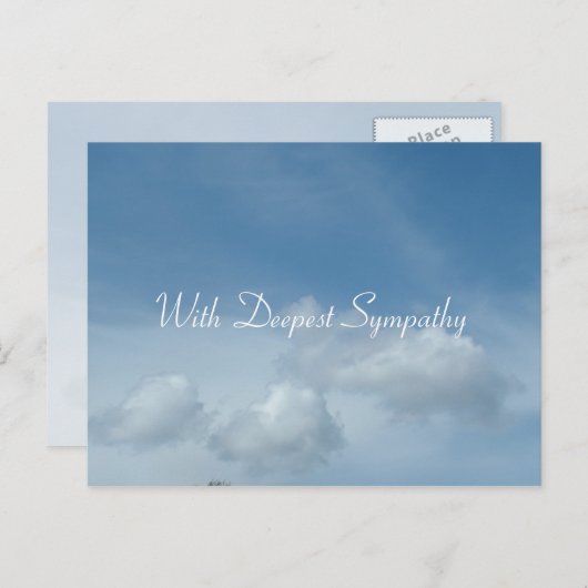 Blauer Himmel und weiße Wolken Postkarte. Postkarte (Vorne/Hinten)