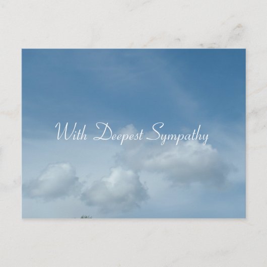 Blauer Himmel und weiße Wolken Postkarte. Postkarte (Vorderseite)