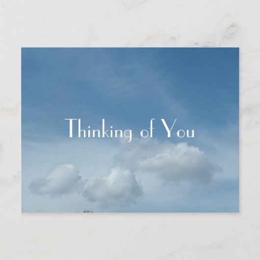 Blauer Himmel und weiße Wolken Postkarte. Postkarte (Vorderseite)