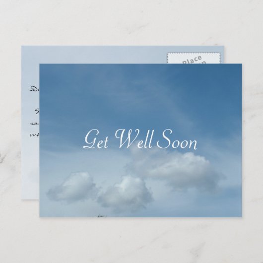 Blauer Himmel und weiße Wolken Postkarte. Postkarte (Vorne/Hinten)