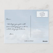 Blauer Himmel und weiße Wolken Postkarte. Postkarte (Rückseite)