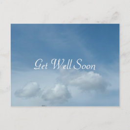 Blauer Himmel und weiße Wolken Postkarte. Postkarte