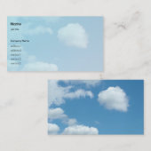 Blauer Himmel und weiße Wolken Visitenkarte (Vorne/Hinten)