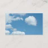 Blauer Himmel und weiße Wolken Visitenkarte (Rückseite)
