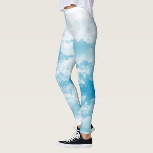 Blauer Himmel und Wolken Leggings (Links)