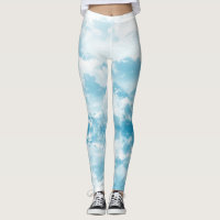 Blauer Himmel und Wolken Leggings