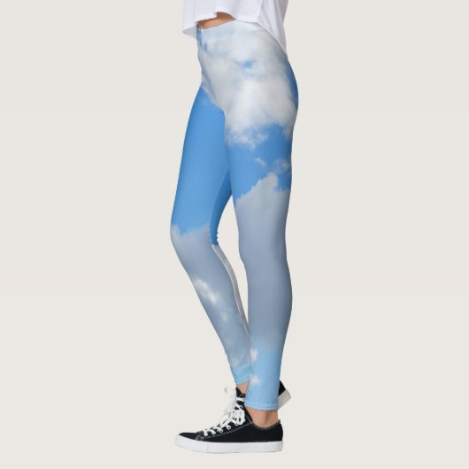 Blauer Himmel und Wolken Leggings (Links)