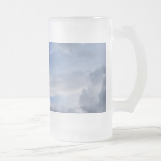 Blauer Himmel und Wolken Mattglas Bierglas (Rechts)