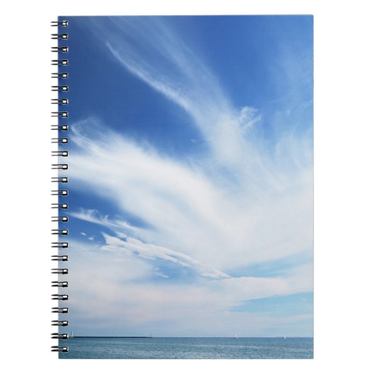 Blauer Himmel und Wolken Notizblock (Vorderseite)