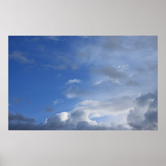 Blauer Himmel und Wolken Poster (Vorne)