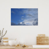 Blauer Himmel und Wolken Poster (Küche)
