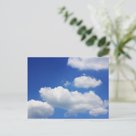 Blauer Himmel und Wolken Postkarte (Stehend Vorderseite)