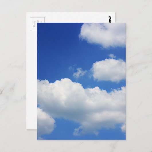 Blauer Himmel und Wolken Postkarte (Vorne/Hinten)