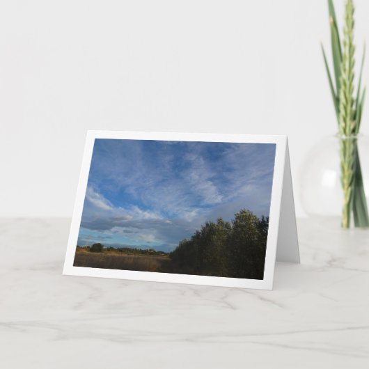 Blauer Himmel und Wolken, Skyscape Karte (Vorderseite)