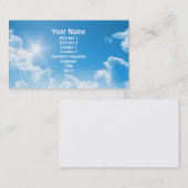 Blauer Himmel Visitenkarte (Vorne/Hinten)