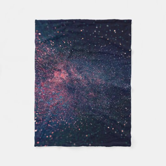 Blauer Himmel voller Sterne Fleecedecke (Vorderseite)