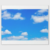 Blauer Himmel-Weiß bewölkt himmlischen Geschenkpapier (Flach)