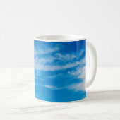 Blauer Himmel-Weiß bewölkt himmlischen Kaffeetasse (VorderseiteRechts)
