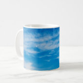 Blauer Himmel-Weiß bewölkt himmlischen Kaffeetasse (Vorderseite Links)