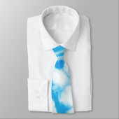 Blauer Himmel-Weiß-Wolken Krawatte (Gebunden)