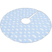 Blauer Himmel-weiße Wolken - Weihnachtsbaum-Rock Polyester Weihnachtsbaumdecke (Schrägansicht)