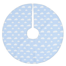 Blauer Himmel-weiße Wolken - Weihnachtsbaum-Rock Polyester Weihnachtsbaumdecke