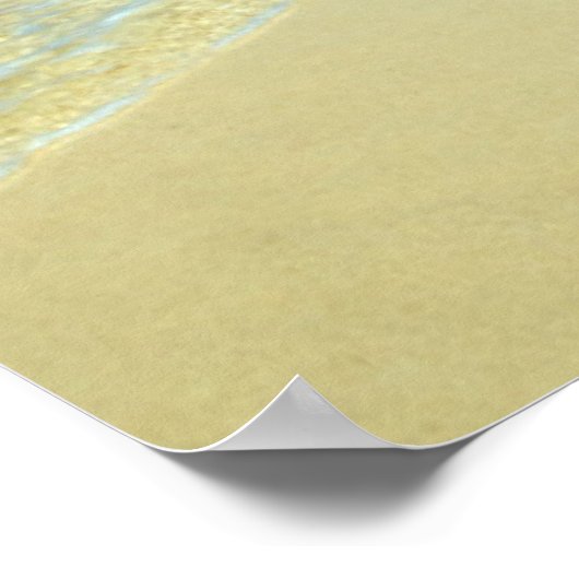 Blauer Himmel, weißer Sand und Starfish | Belitung Poster (Ecke)