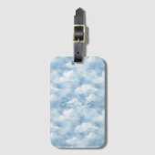 Blauer Himmel Wolken Gepäckanhänger (Vorderseite Vertikal)