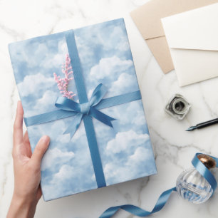Blauer Himmel Wolken Geschenkpapier