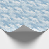 Blauer Himmel Wolken Geschenkpapier (Ecke)